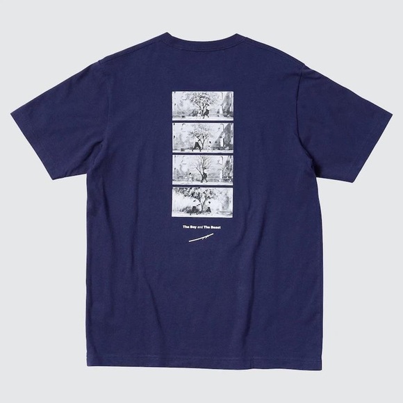 uniqlo x studio chizu: navy the boy and the beast short sleeve - Picture 2 of 4